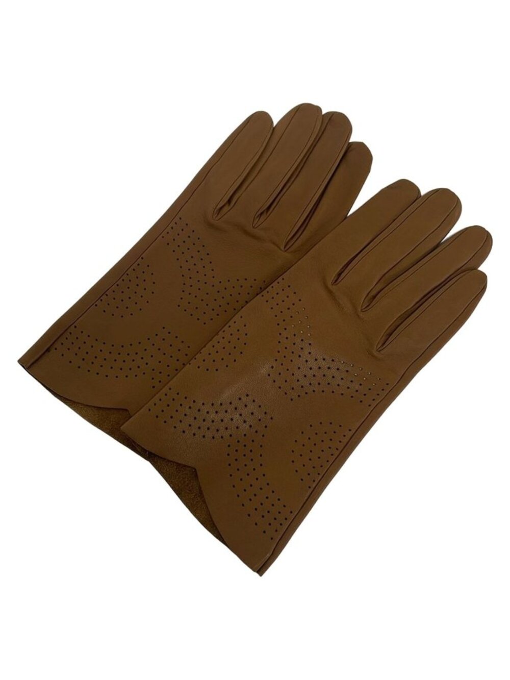 Hermes Gloves Brown Leather